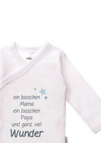 2er-Pack Langarm-Wickelbodys mit "Mummy Daddy Boy"