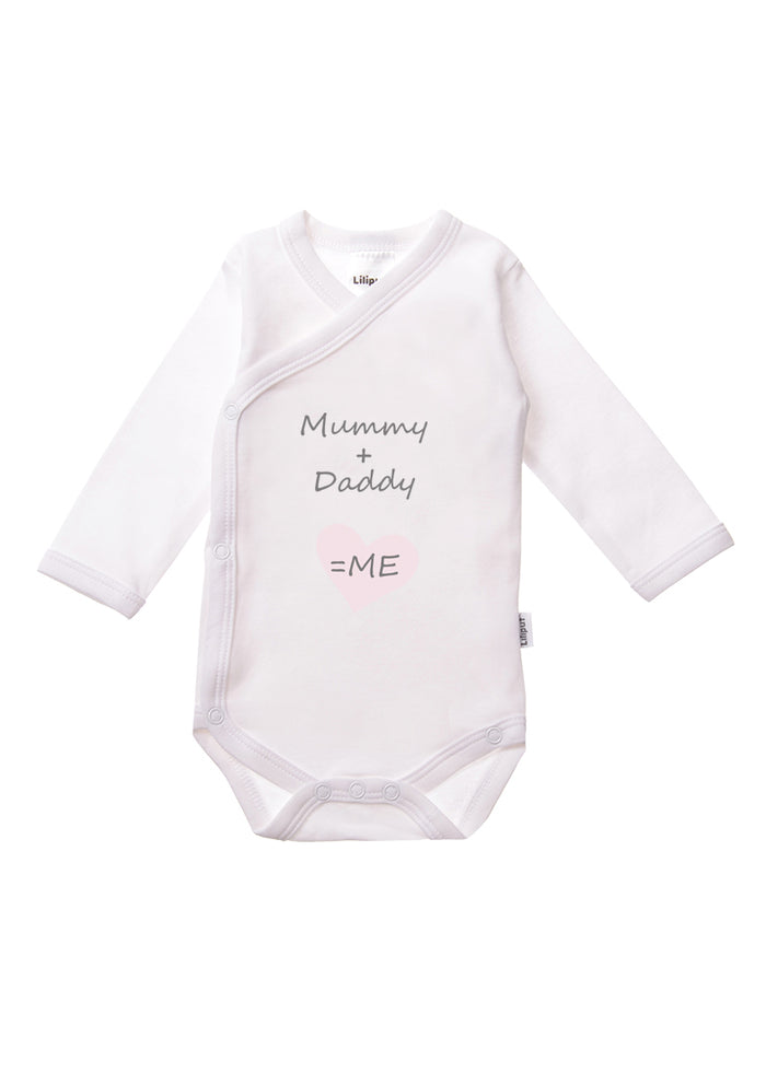 2er-Pack Langarm-Wickelbodys mit "Mummy Daddy Girl"