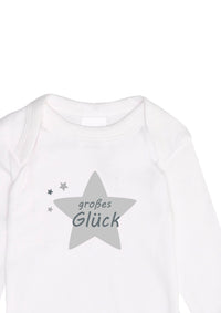 2er-Pack Langarm-Amineckbodys mit kleines Wunder in grau