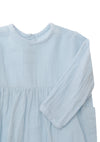 Langärmliges Musselin-Kleid in hellblau