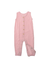 Jumpsuit aus Musselin in rosenholz