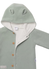 Detailfoto Ribstrickjacke in schilf