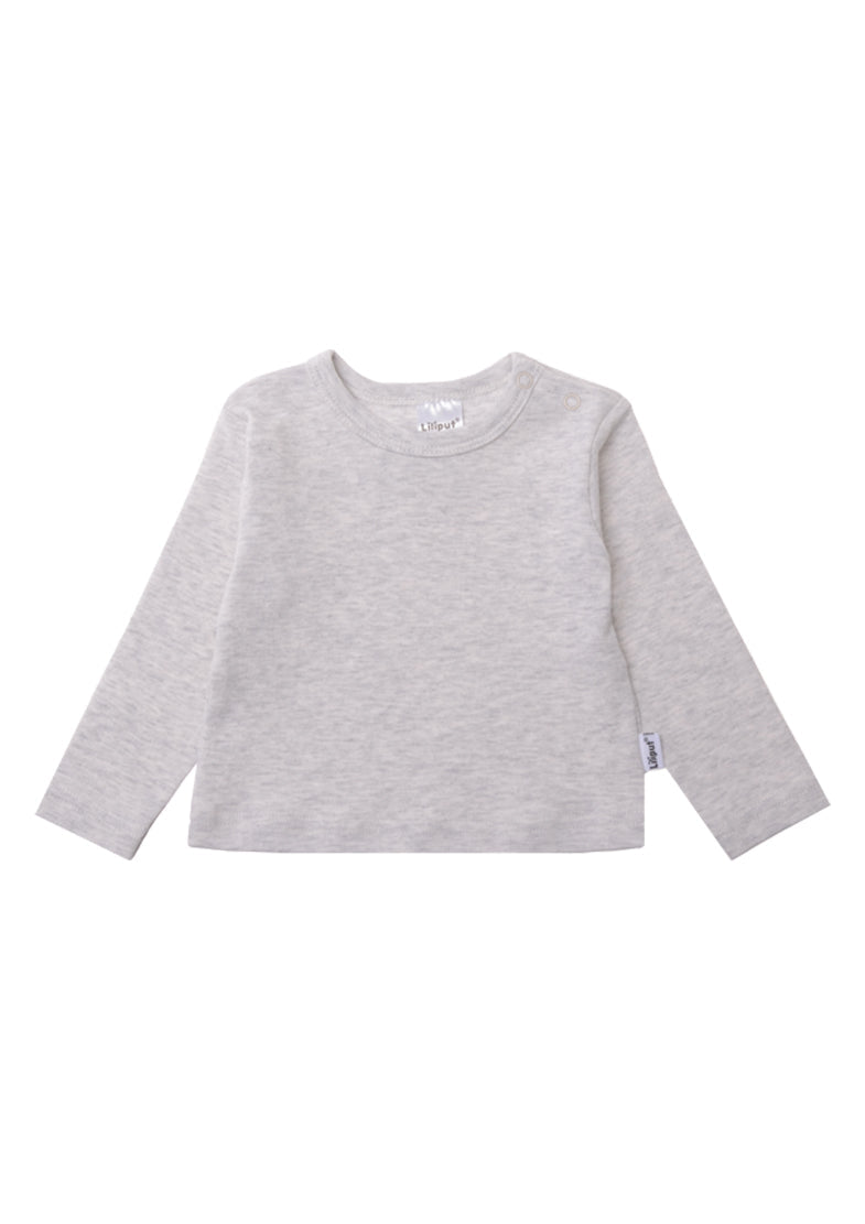 Vorderseite Langarmshirt in grau melange