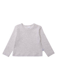 Vorderseite Langarmshirt in grau melange