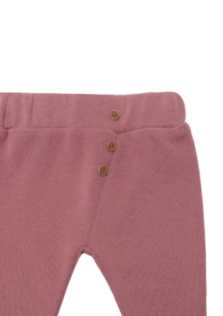 Detailfoto Ribstrickhose in rosenholz