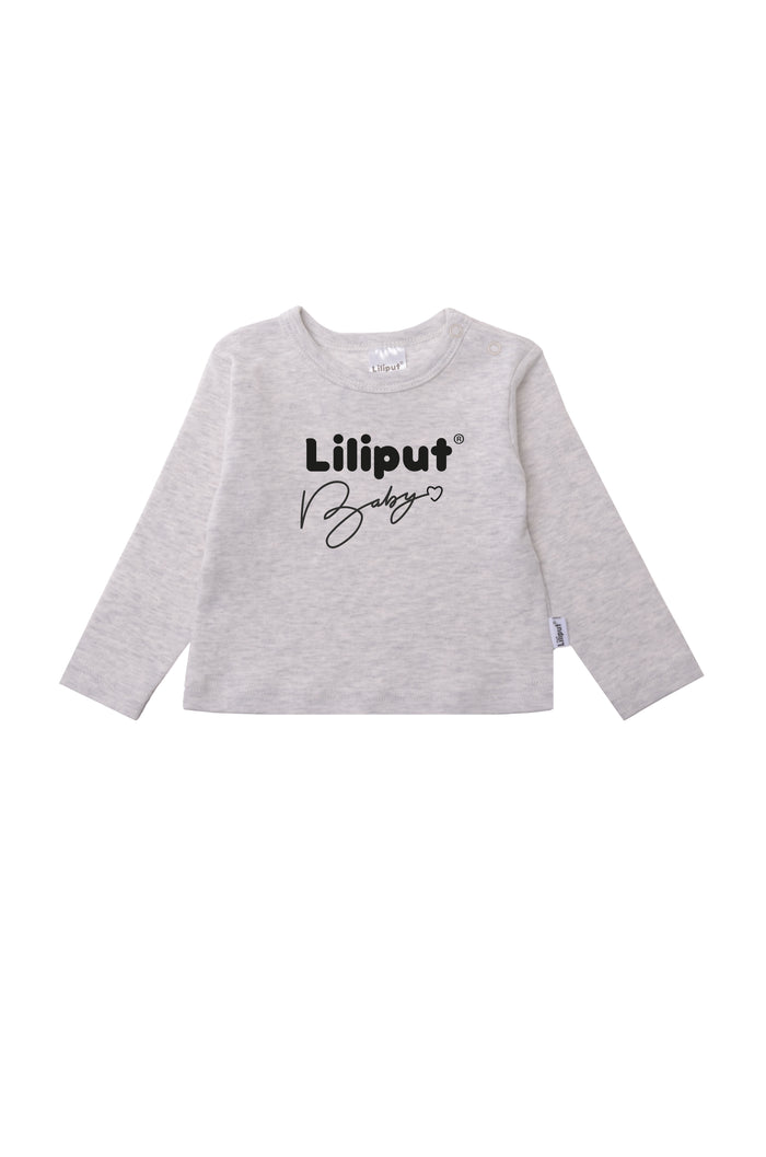 Langarmshirt in grau-melange mit Liliput Baby