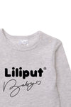 Langarmshirt in grau-melange mit Liliput Baby