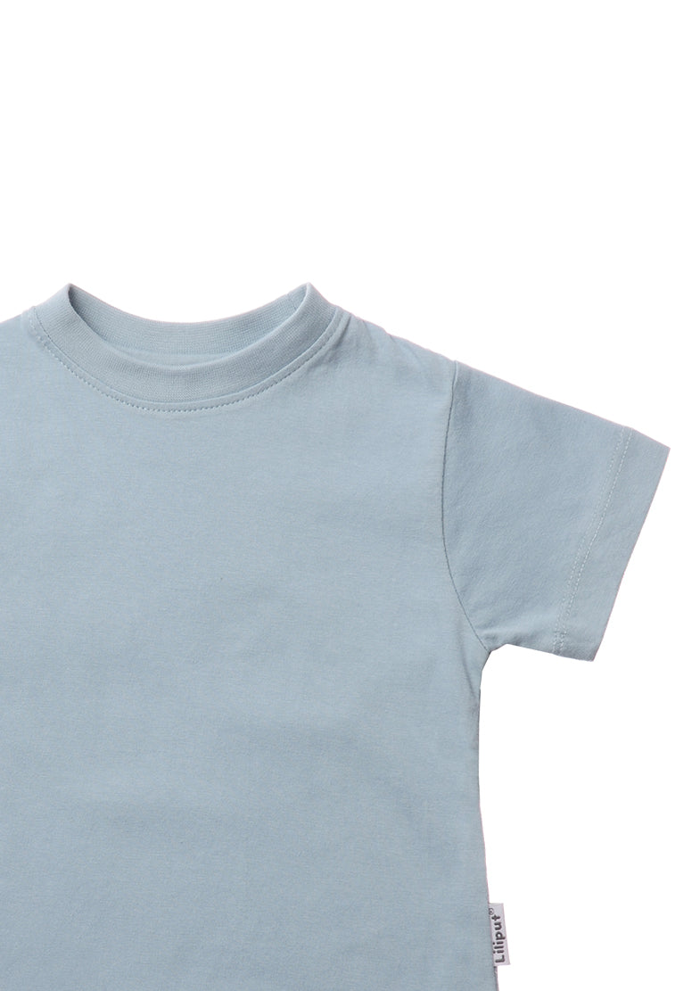 Kinder T-Shirt in Liliput hellblau Bio-Baumwolle khaki und