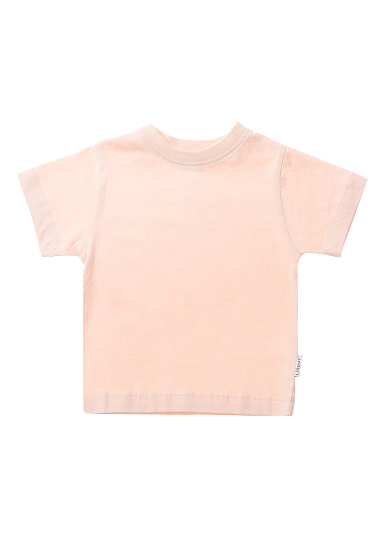 Kinder T-Shirt Bio-Baumwolle Liliput in rose und apricot