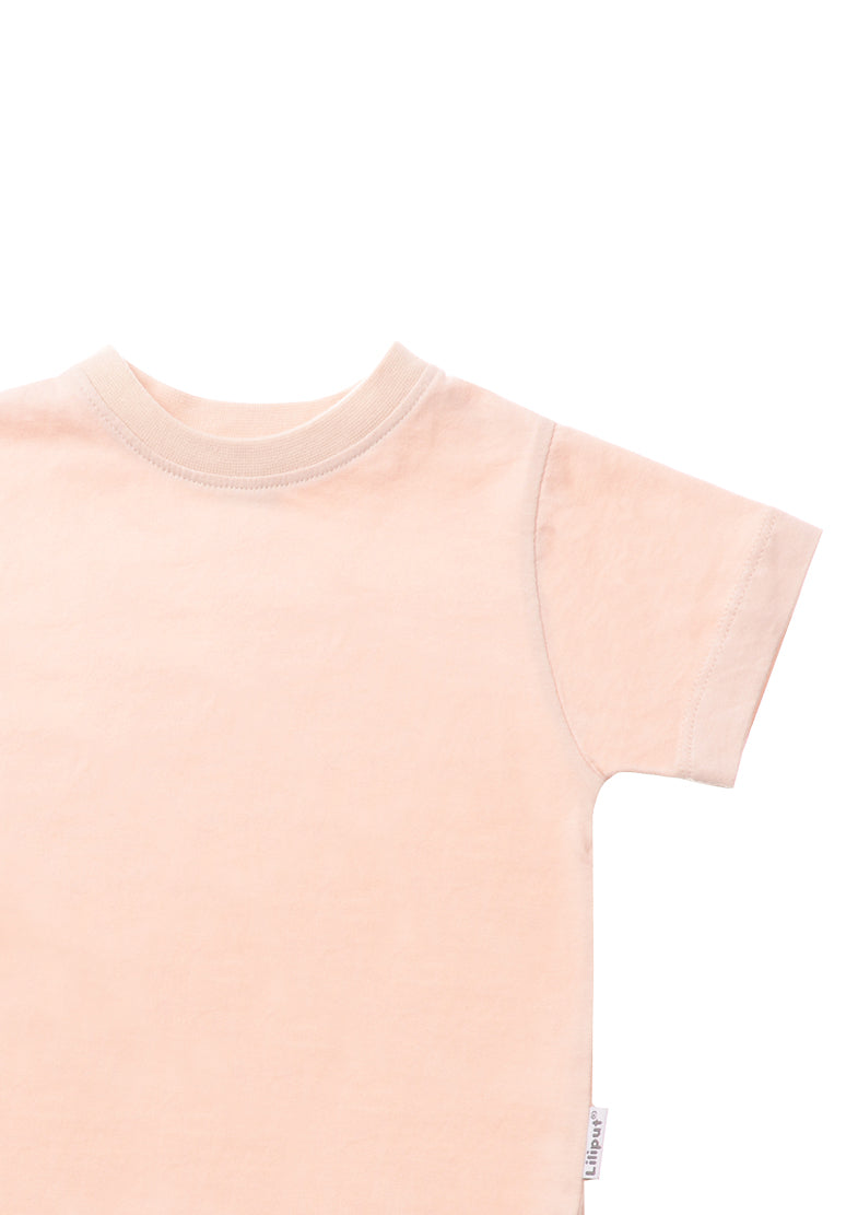 Kinder T-Shirt Bio-Baumwolle Liliput apricot in und rose