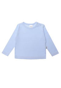 Langarmshirt in hellblau.