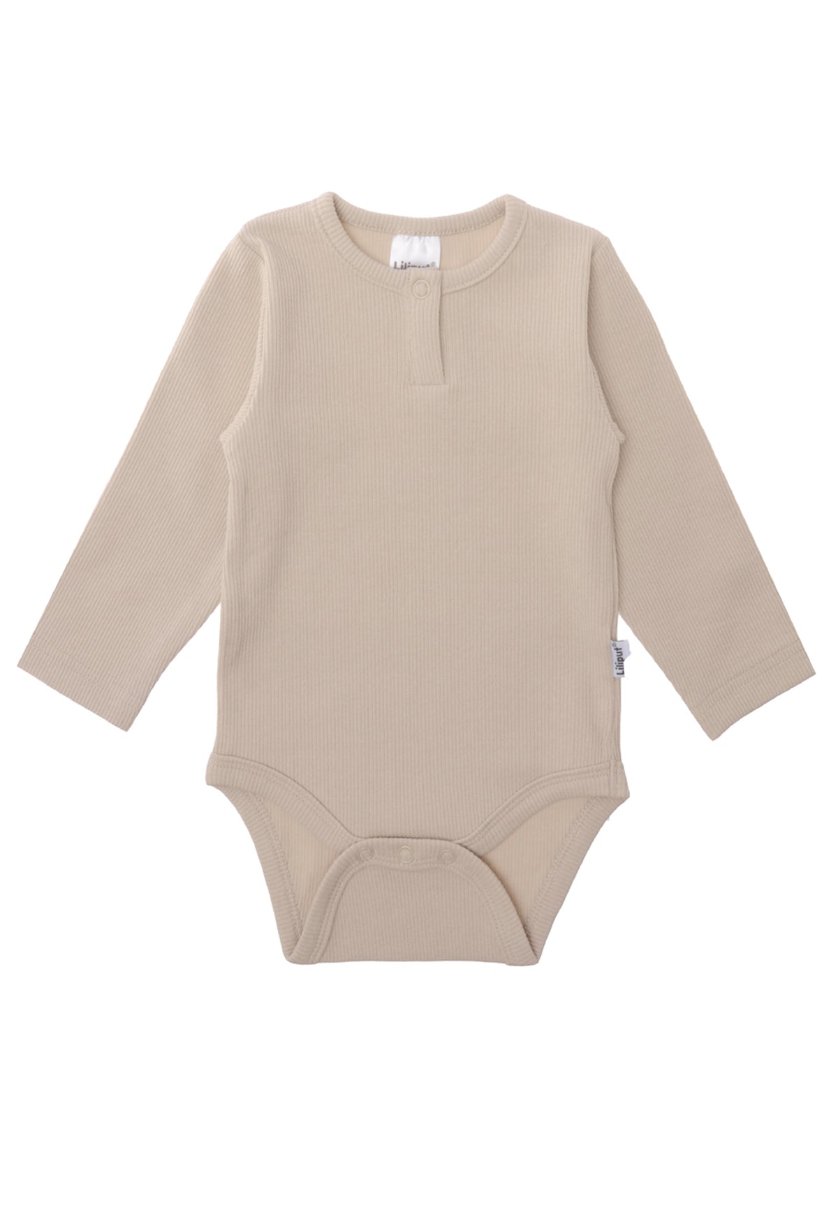 Langarmbody in beige.