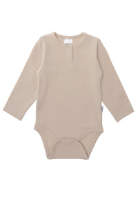 Langarmbody in beige.