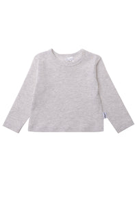 Langarmshirt in grau melange.