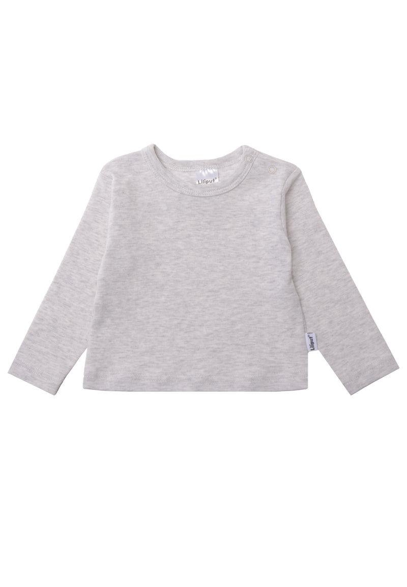 Langarmshirt in grau melange.