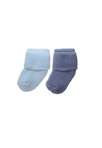 2 Paar Socken in wunderschönen Blautönen.
