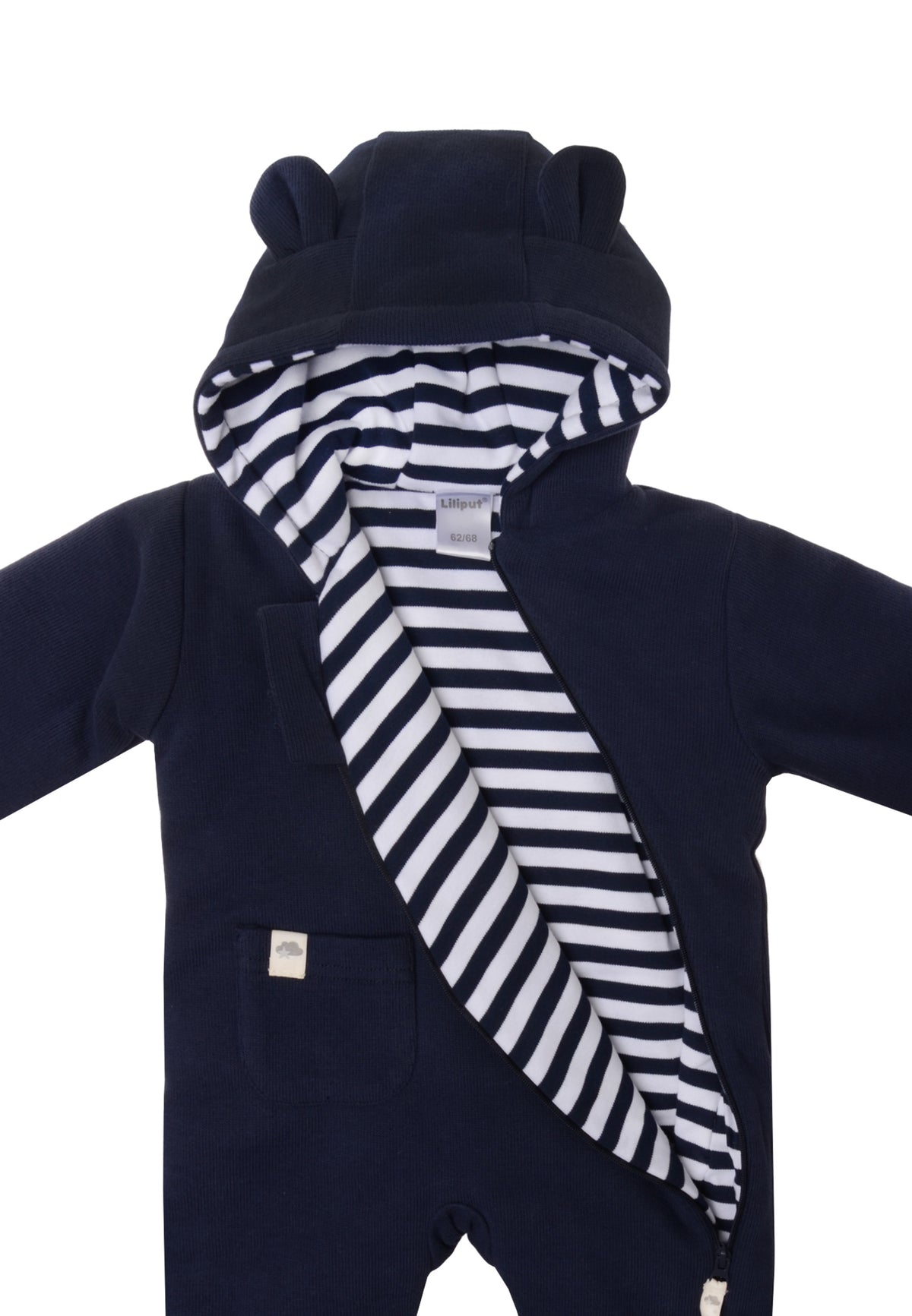 Detail Futter des Overalls.