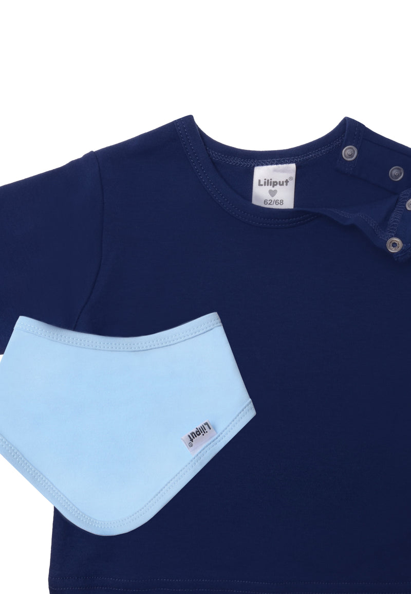 Set aus Langarmshirt und Halstuch aus Bio-Baumwolle