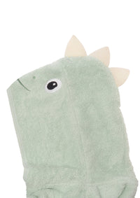 seitliches Detailfoto Dino Badeponcho mit Zacken.