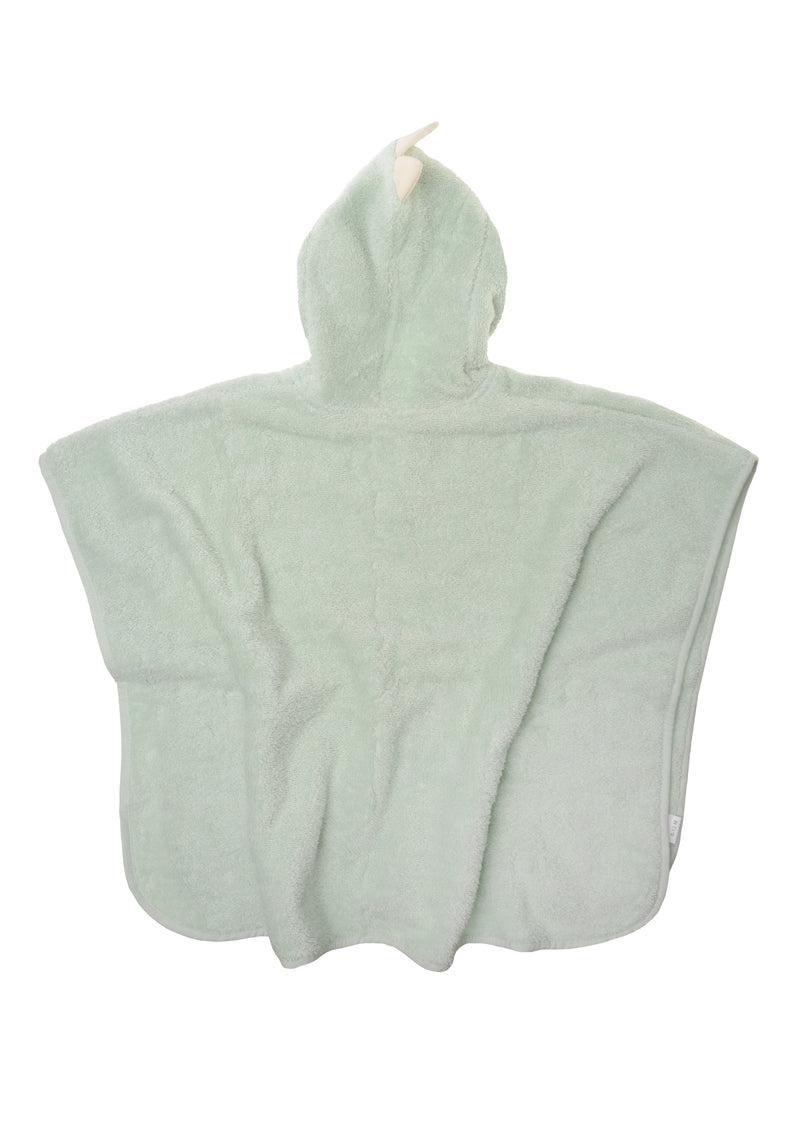 Rückseite Badeponcho Dino in schilf 