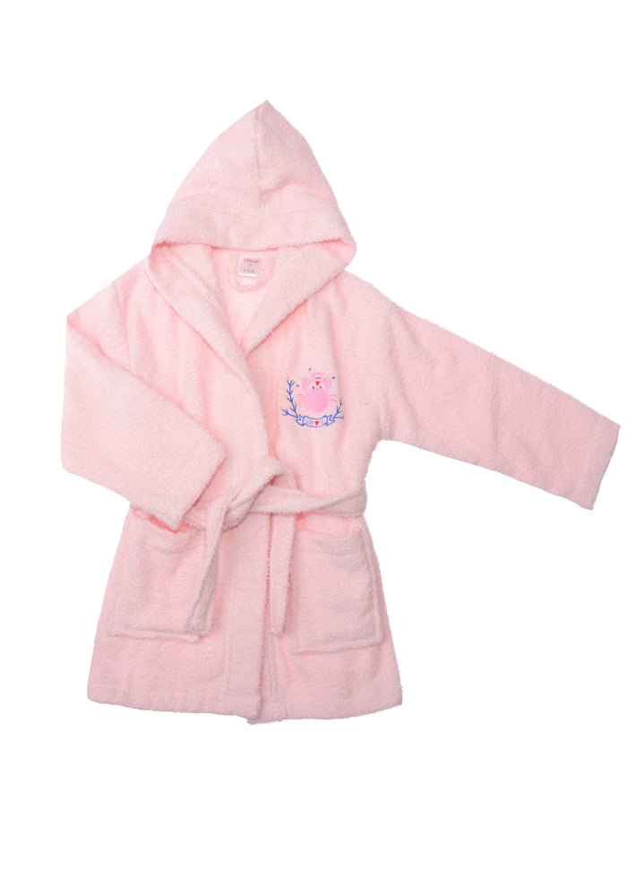 Bademantel mit Krabbe in Rosa