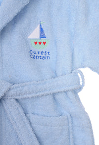 Bademantel mit Stickerei cutest captain 