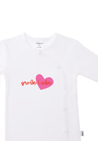 Overall in weiß mit Print "große Liebe".