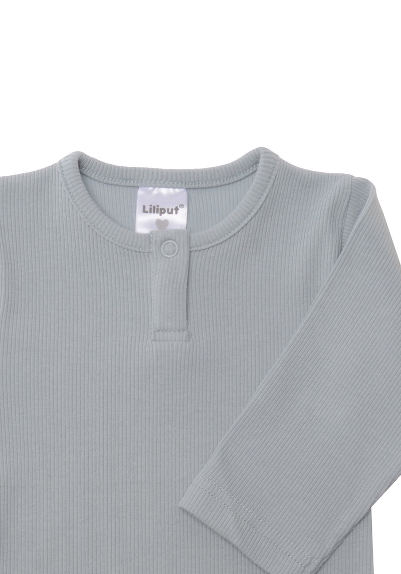 2-teiliges Set aus Rippbody blau und Moulin Roty Spielring