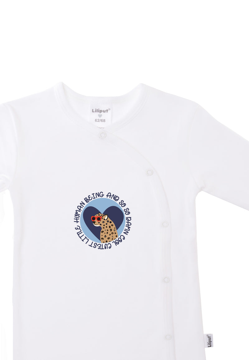 2er Pack Baby weiß hellblau/ mit – aus Overalls Liliput Bio-Baumwolle Print
