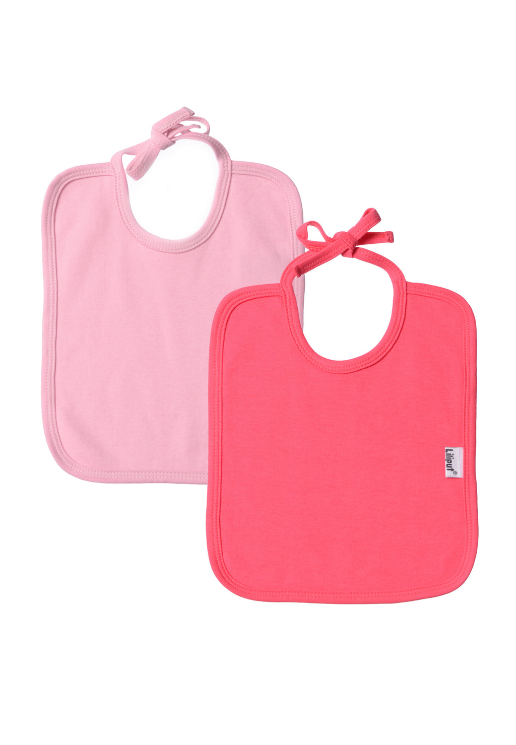 Doppelpack Bindelätzchen aus 100% Bio Baumwolle. In rosa und himbeere.