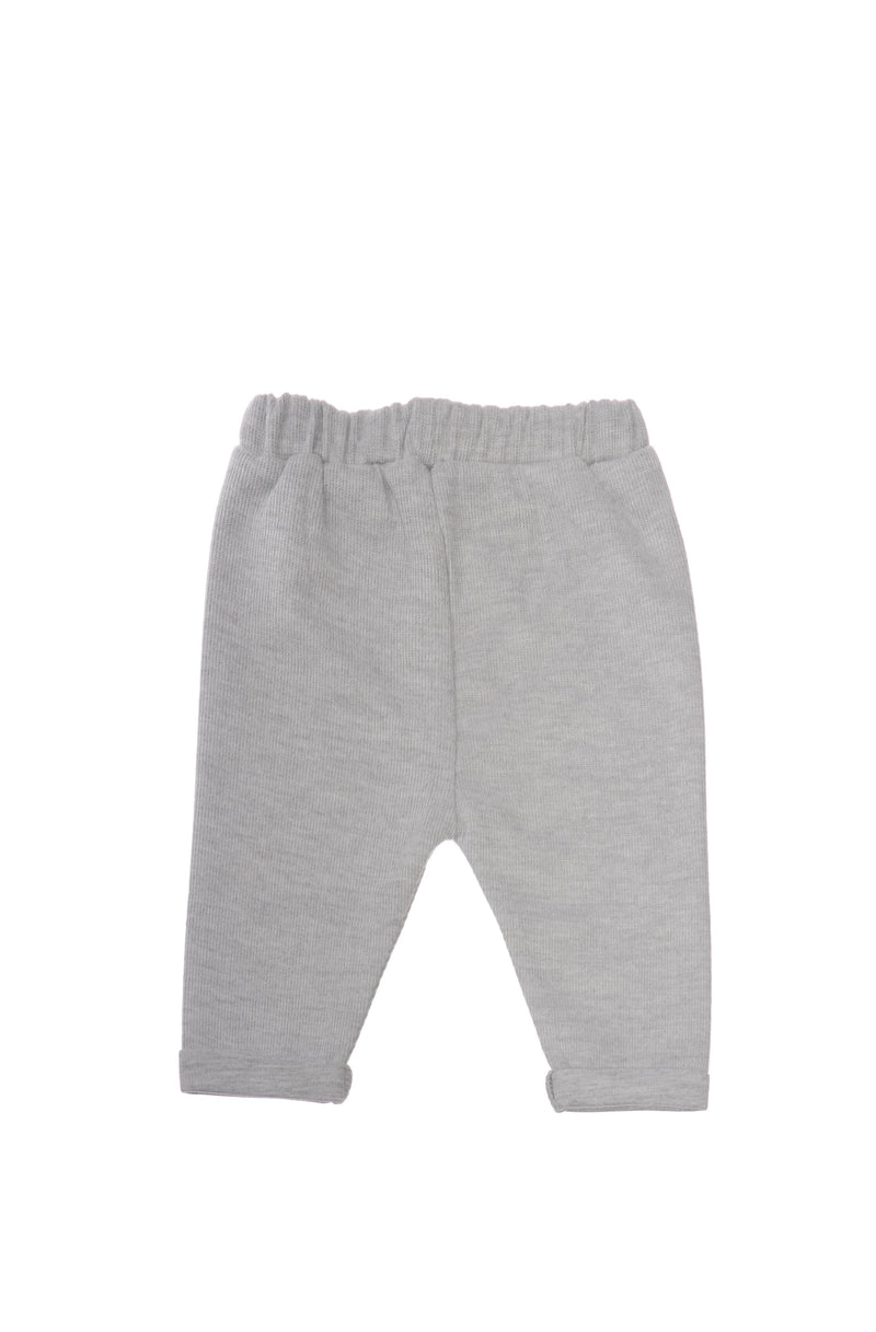 Rib-Strick-Hose in grau