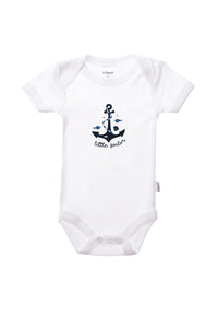 Kurzarmbody in weiß mit Anker Print.