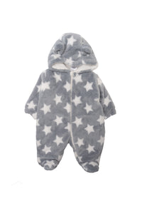 Plüsch-Overall mit Sternchen und Teddyohren