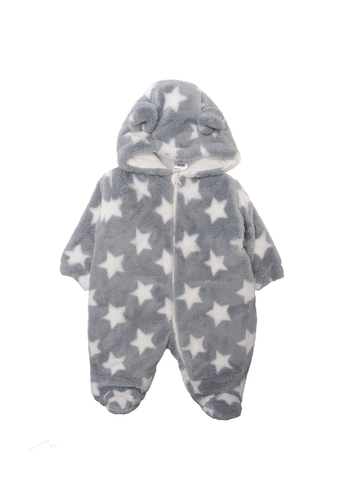 Plüsch-Overall mit Sternchen und Teddyohren