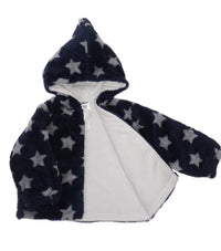 Navy Sternchen Jacke aus Teddy Fleece