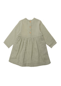Rückseite langärmliges Kleid mit Knöpfen zum leichten An- und Ausziehen