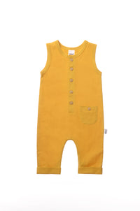 Jumpsuit mit passendem Halstuch in gelb