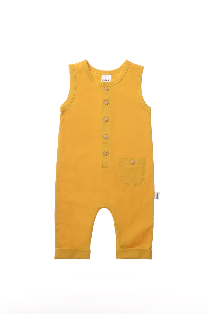 Jumpsuit mit passendem Halstuch in gelb