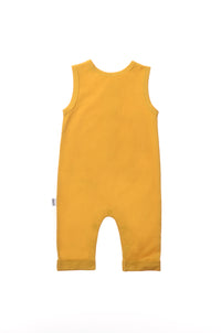 Jumpsuit mit passendem Halstuch in gelb