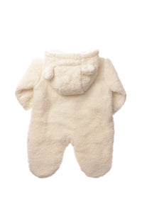 Plüsch Overall Einteiler mit Teddyohren creme