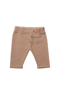 Rib-Strick-Set mit Hose in beige, 5-teilig