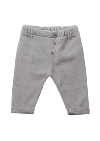 Rib Strick Hose in grau