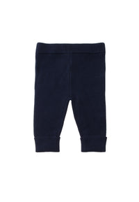 Strickhose mit umgeschlagenem Saum in marine