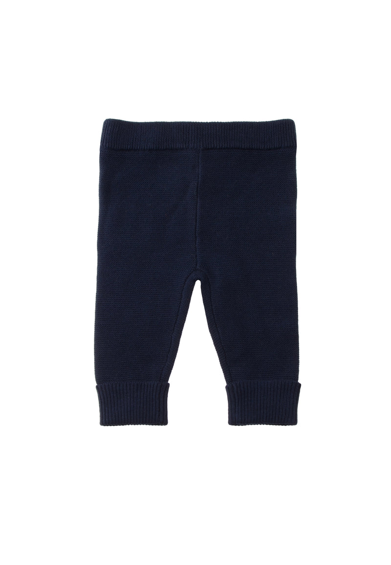 Strickhose mit umgeschlagenem Saum in marine
