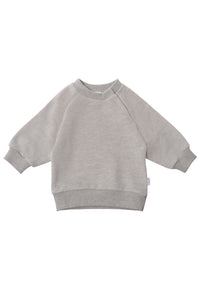 Sweatshirt in grau-melange