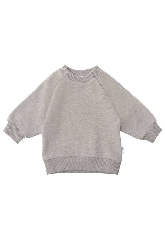 Sweatshirt in grau-melange
