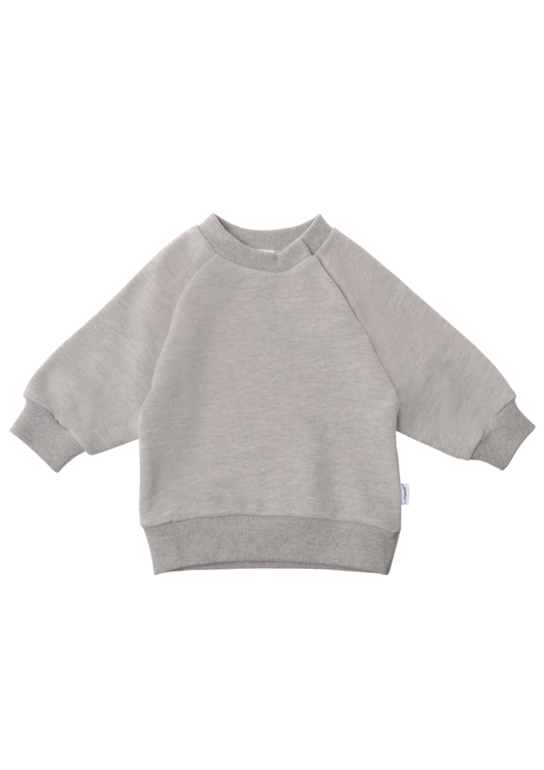 Sweatshirt in grau-melange