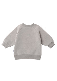 Sweatshirt in grau-melange