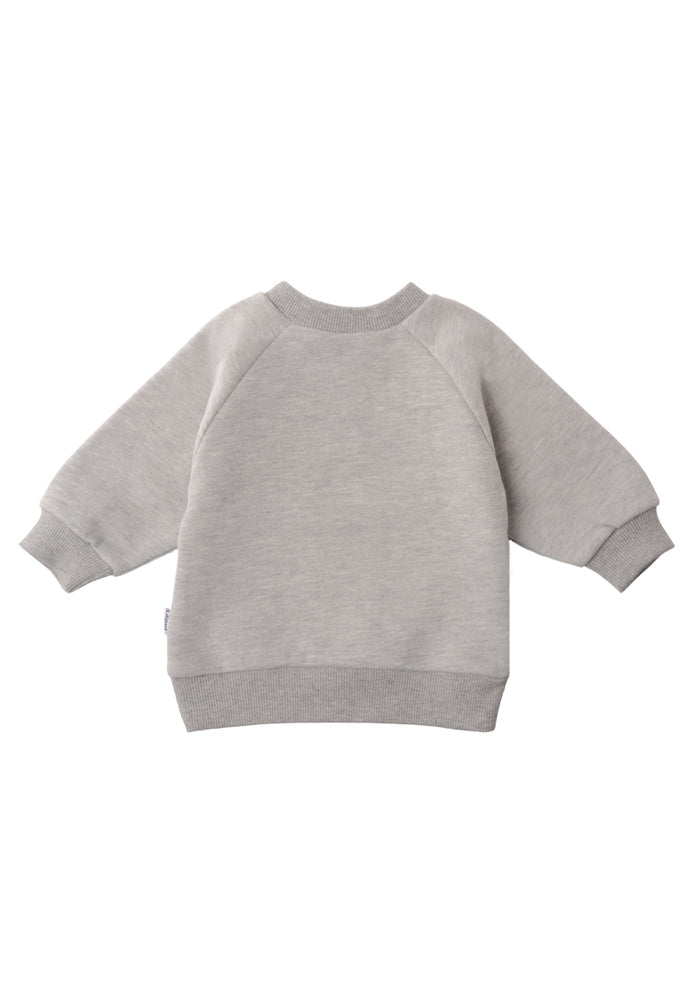 Sweatshirt in grau-melange