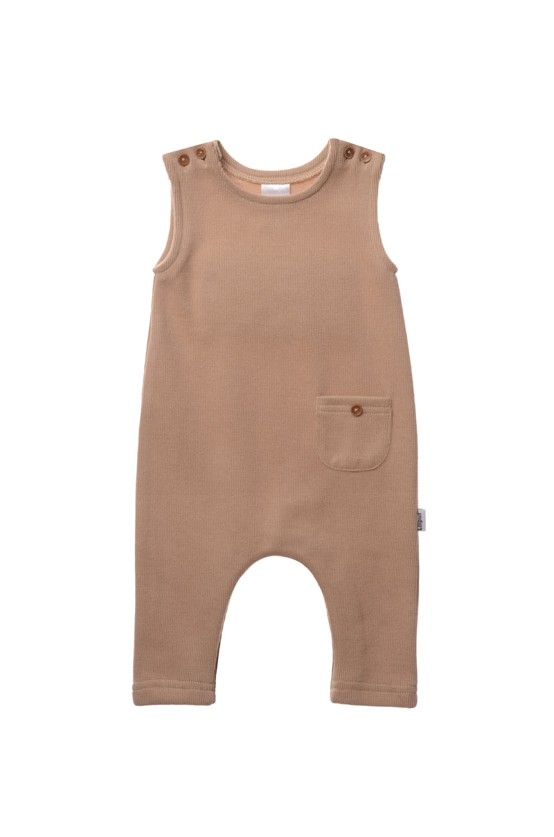Rib-Strick-Set in beige, 5-teilig